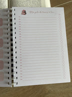 Journal de lecture A5 fait main - 100 critiques de livres - avis de lecture - romance - carnet de notes
