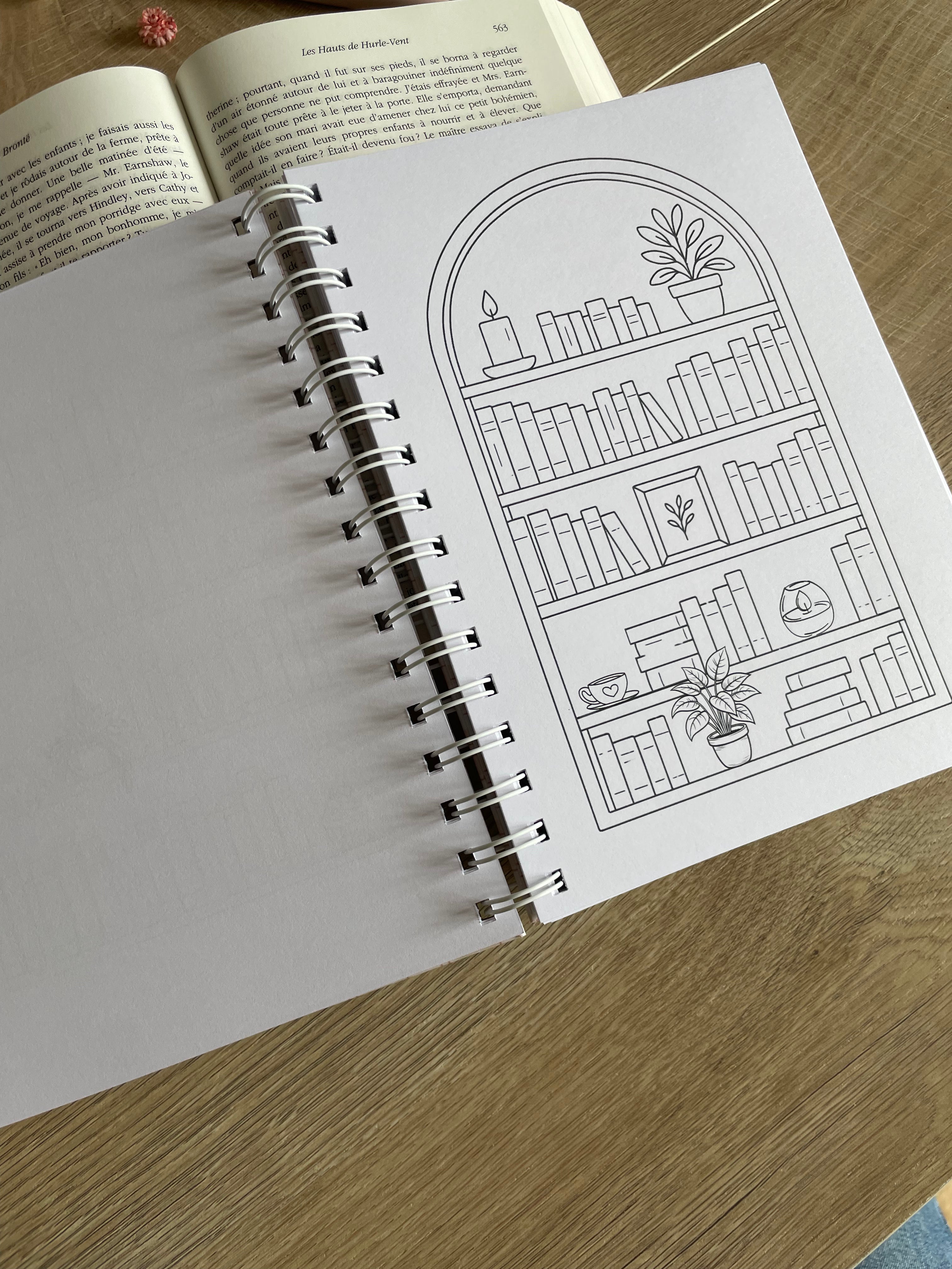 Journal de lecture A5 fait main - 100 critiques de livres - avis de lecture - romance - carnet de notes