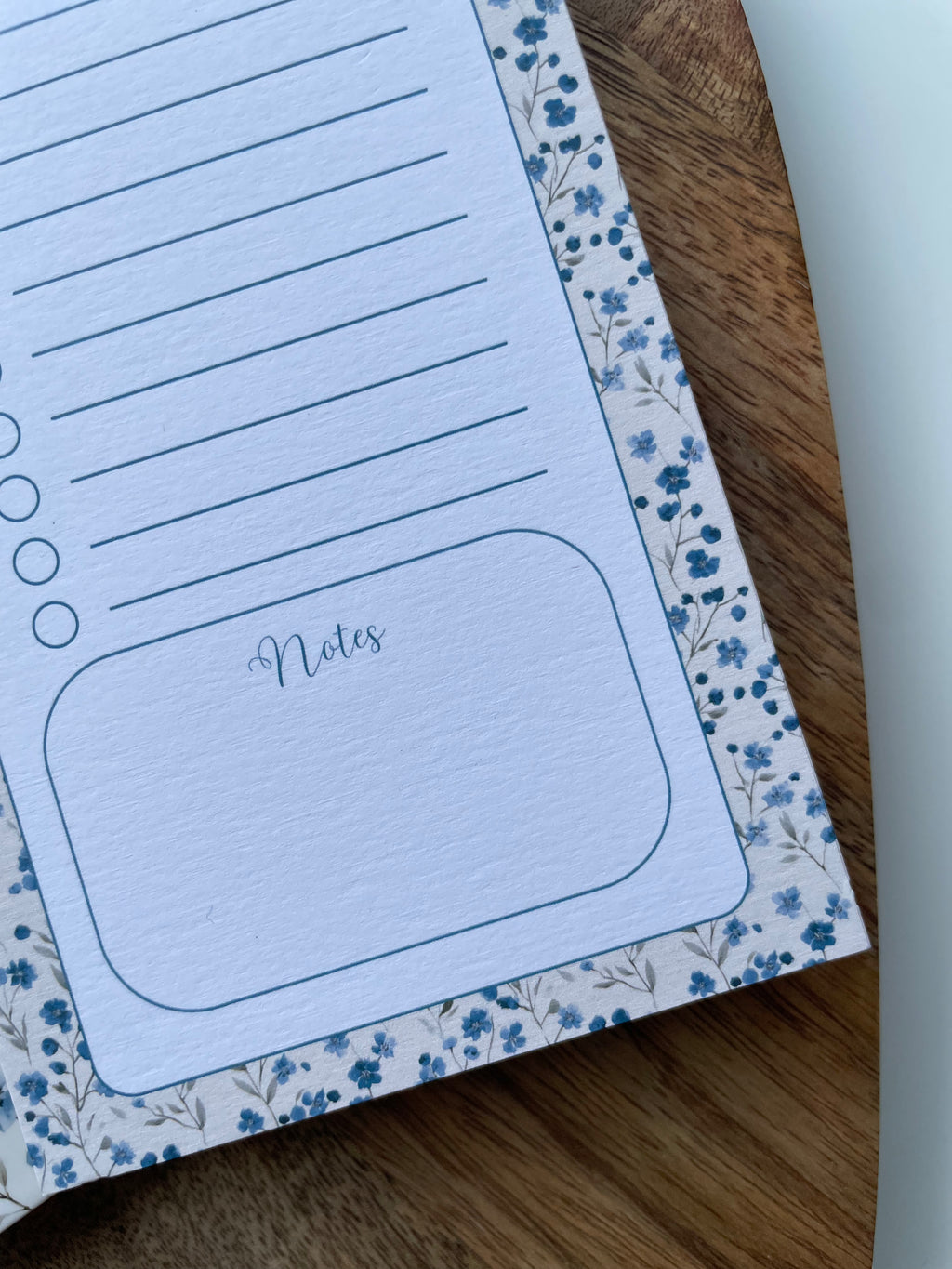 Carnet de recettes à remplir  style cottagecore floral bleu - format A5 à spirales - Personnalisable