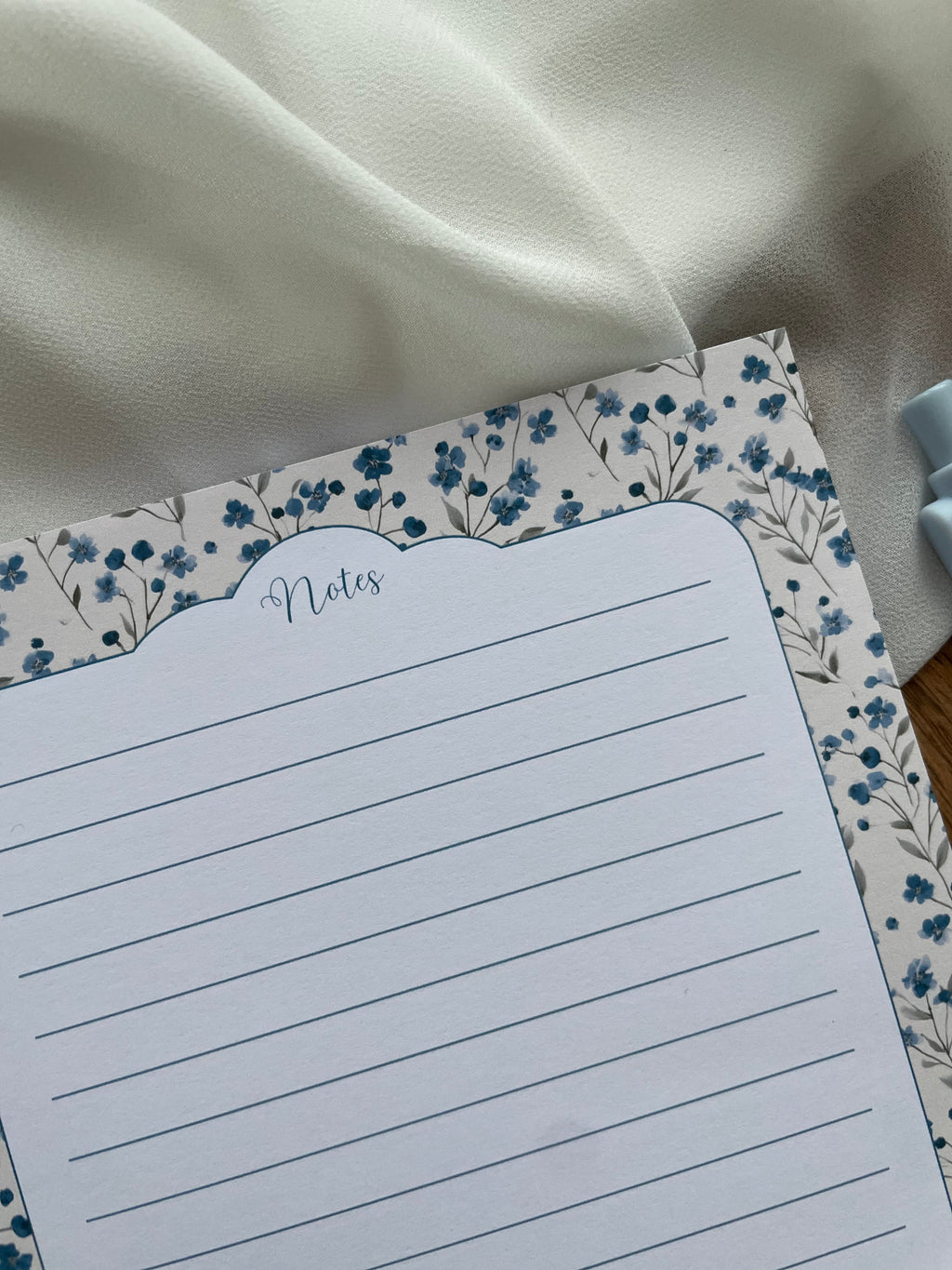 Bloc-notes ligné A5 fait main style cottagecore floral - carnet de notes romantique A6 - accessoire de bureau - to-do list - organisation