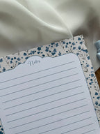 Bloc-notes ligné A5 fait main style cottagecore floral - carnet de notes romantique A6 - accessoire de bureau - to-do list - organisation