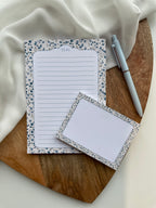 Bloc-notes ligné A5 fait main style cottagecore floral - carnet de notes romantique A6 - accessoire de bureau - to-do list - organisation