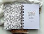 Carnet de recettes familiales A5 fait main à spirales floral style cottagecore - Family Cook book