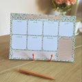 Weekly planner floral - planning de la semaine - semainier - organisation hebdomadaire - bloc-notes