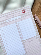 Planning du jour - bloc-notes d'organisation quotidienne - agenda - to-do list
