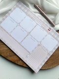 Weekly-planner - Planning de la semaine - organisation - agenda - bloc notes - semainier - to do list