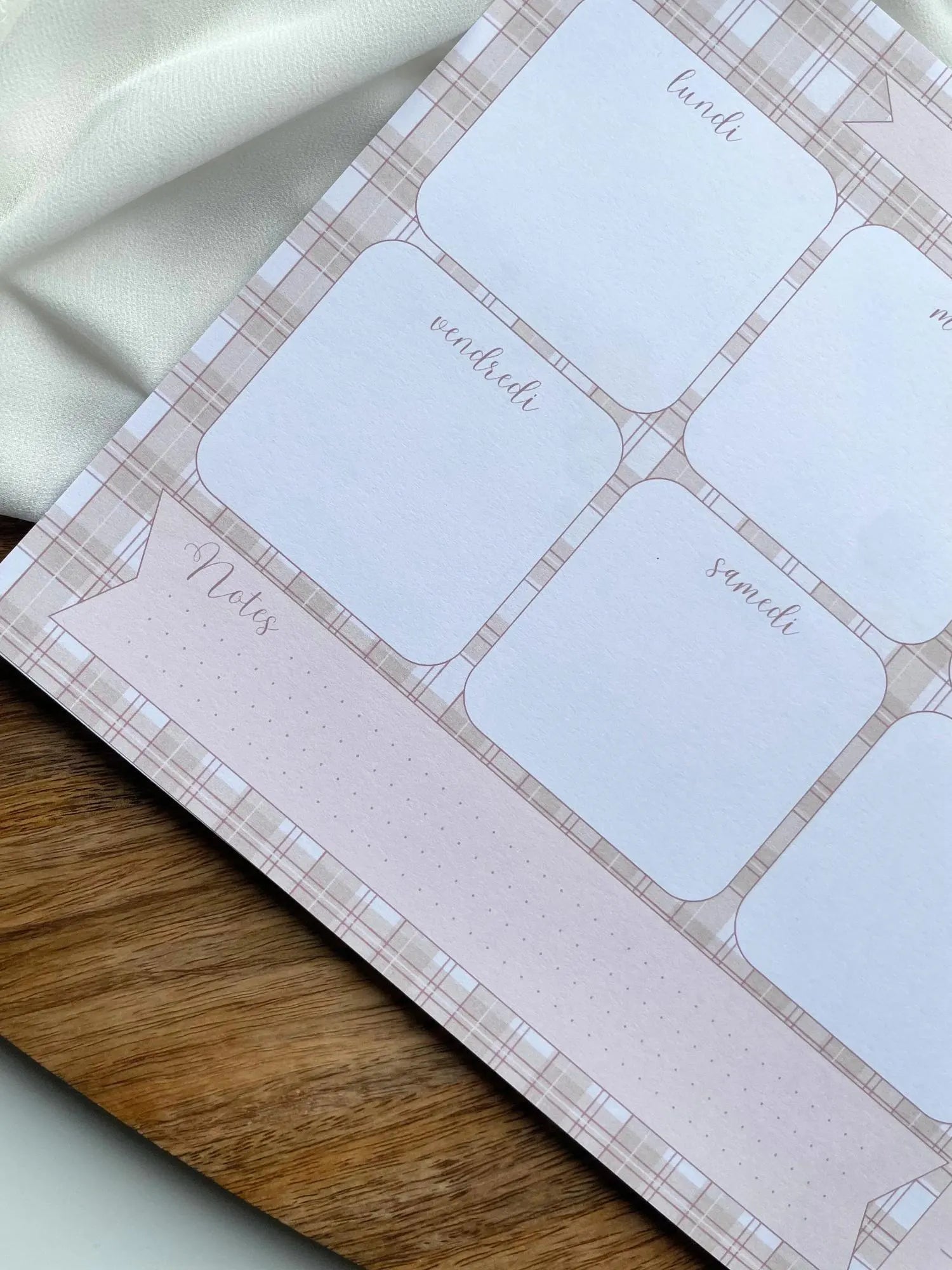 Weekly-planner - Planning de la semaine - organisation - agenda - bloc notes - semainier - to do list