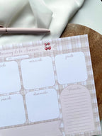 Weekly-planner - Planning de la semaine - organisation - agenda - bloc notes - semainier - to do list