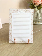 Bloc-notes ligné A5 fait main style cottagecore - carnet de notes romantique - accessoire de bureau - to-do list - organisation