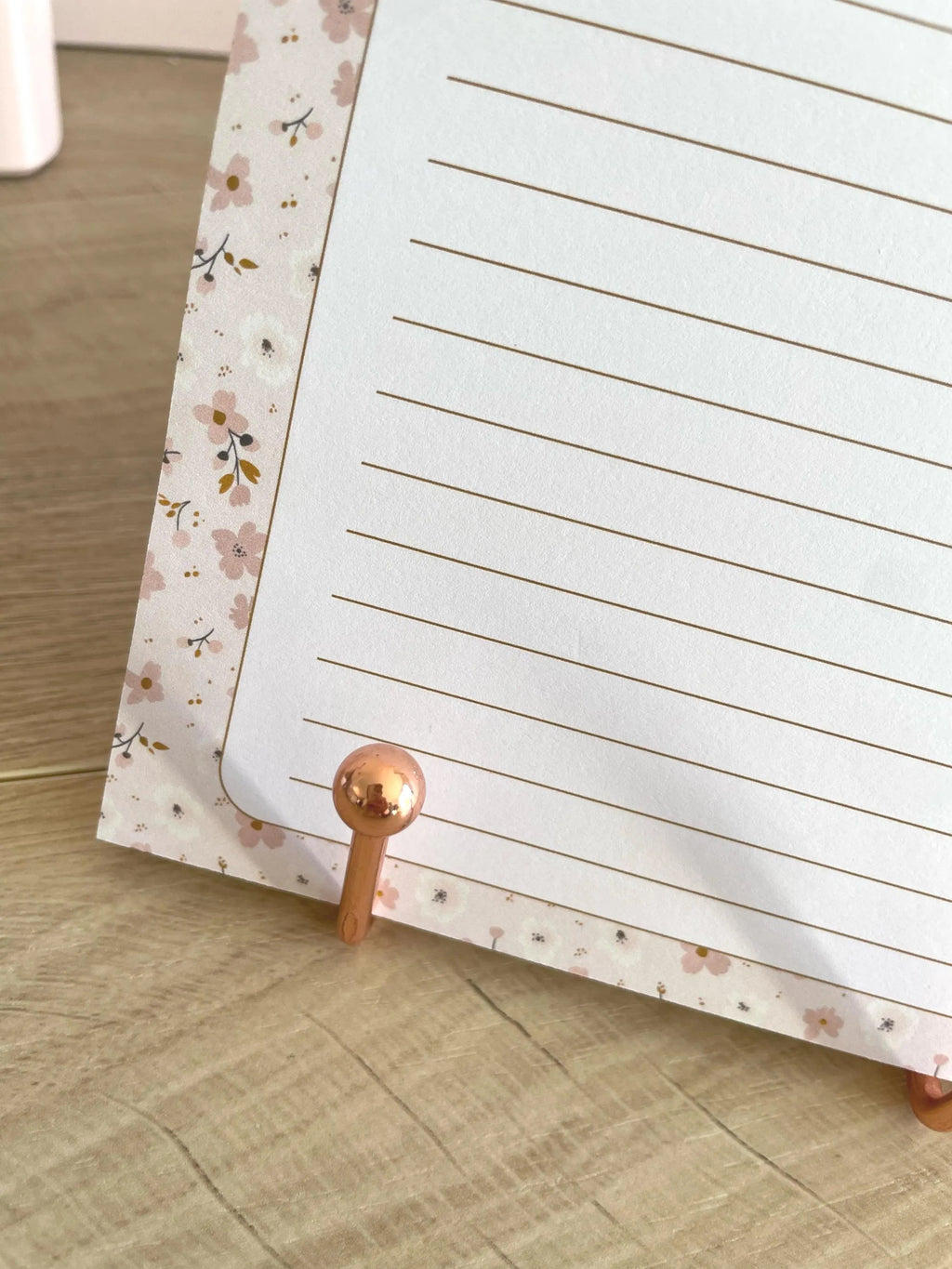 Bloc-notes ligné A5 fait main style cottagecore - carnet de notes romantique - accessoire de bureau - to-do list - organisation