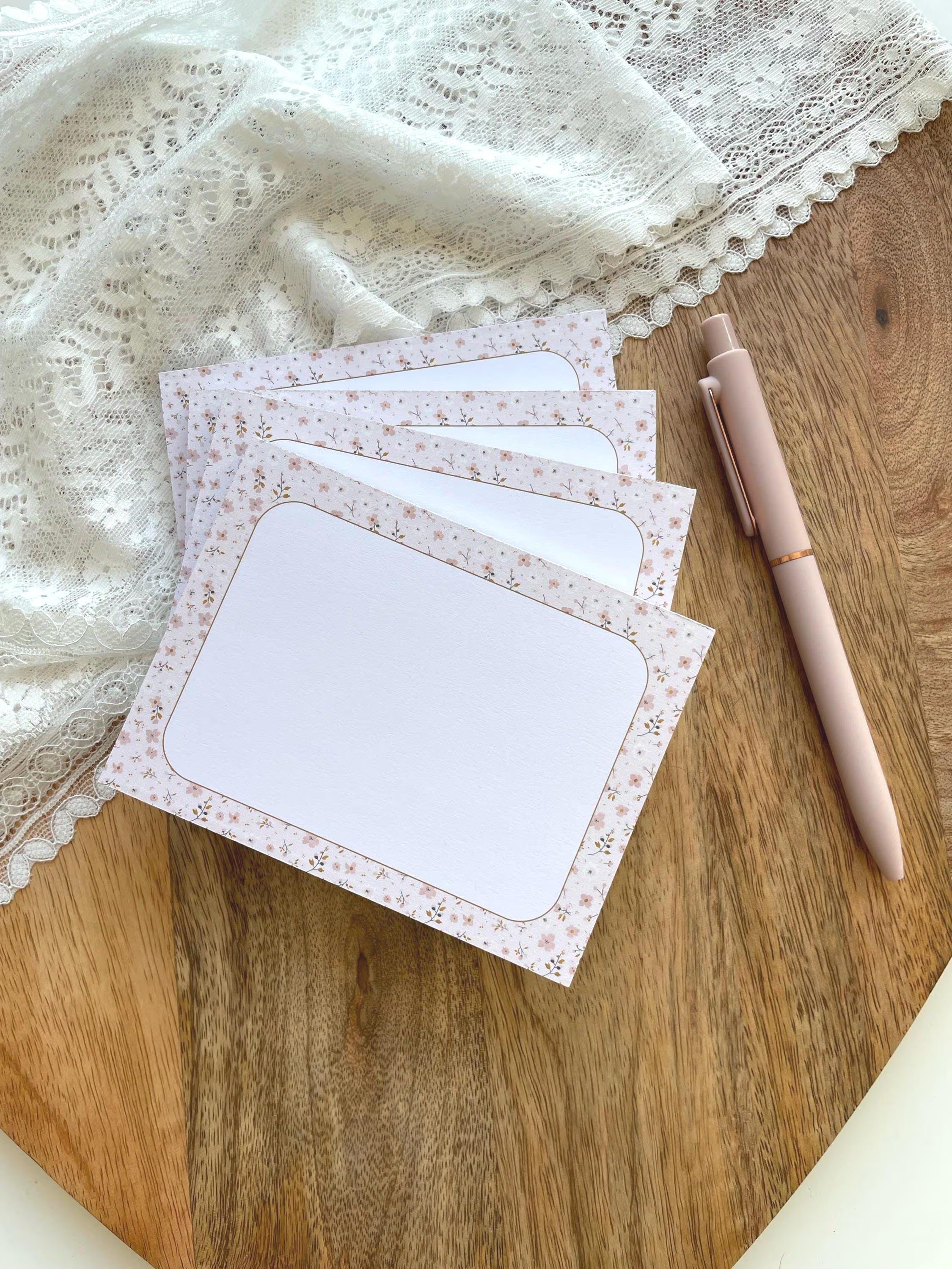 Bloc-notes A6 fait main style cottagecore - Accessoire de bureau - To do list