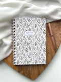 Carnet de recettes familiales A5 fait main à spirales floral style cottagecore - Family Cook book