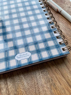 Carnet de recettes à spirales A5 - personnalisable - fait main style cottagecore Vichy - les recettes de maman