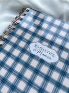 Carnet de recettes à spirales A5 - personnalisable - fait main style cottagecore Vichy - les recettes de maman