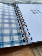 Carnet de recettes à spirales A5 - personnalisable - fait main style cottagecore Vichy - les recettes de maman